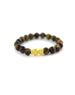 24K Gold Pixiu Tiger Eye Stretchy Bracelet