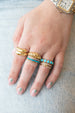 14K Hollow Gold Croissant Dome Ring