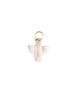 Small 14K Gold Carved Rose Quartz Thunderbird Charm