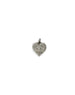Small Silver Pave Diamond Heart Charm