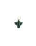 Small 14K Gold Carved Malachite Thunderbird Charm