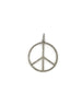 Medium Silver Diamond Peace Sign Charm