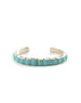 Federico Single Row Teal Turquoise Tiled Cuff