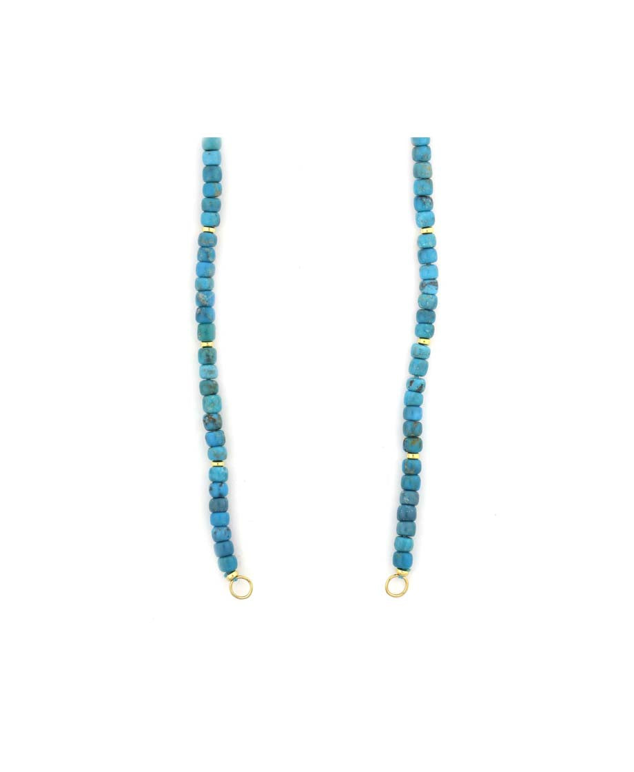 Lock Ready: 17" Open Turquoise Tube Strand