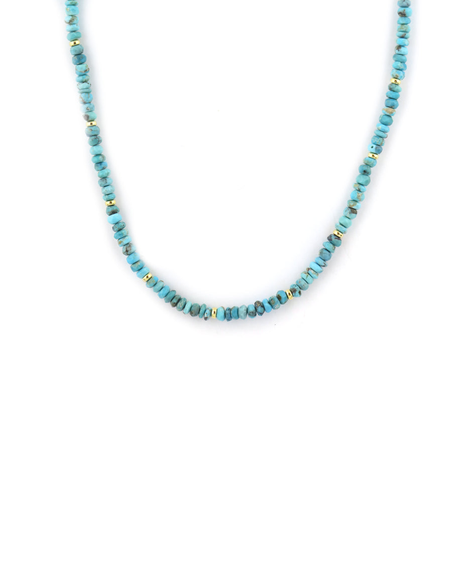 Turquoise Rondelle Beaded Necklace