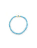 Turquoise & Gold Bead Mini Evil Eye Stretchy