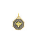 Two Tone Diamond Bee Octagon Pendant