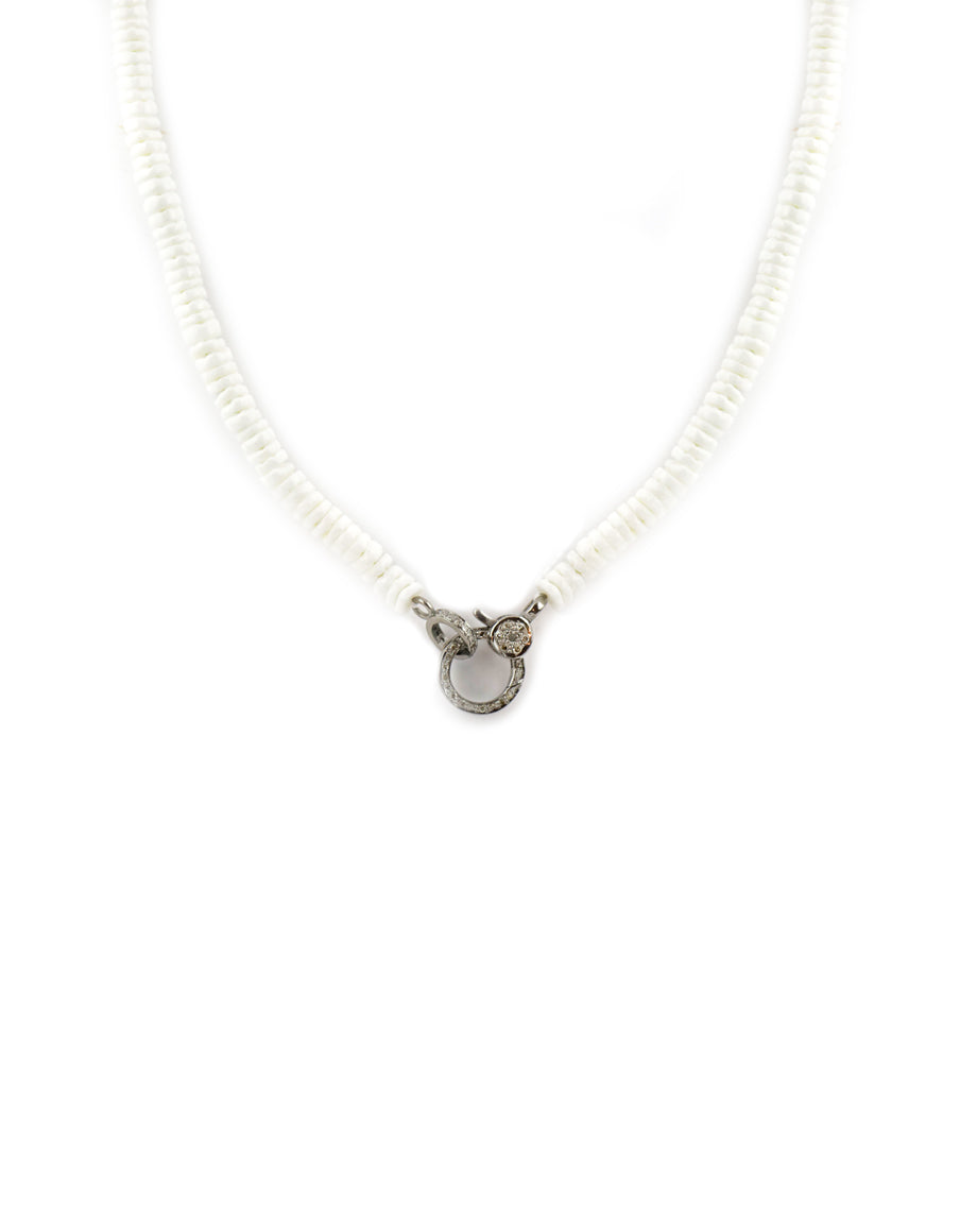 The Eva Lock Necklace: White Shell