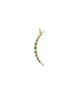 14K Gold Slim Diamond Emerald Moon Charm
