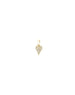 14K Mini Yellow Gold Pave Heart Charm