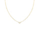 14K Gold Dainty Bezel Diamond Necklace