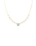 14K Gold Evil Eye Dot Station Chain Necklace