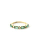 14K Gold 1/2 .9ct Baguette Emerald Diamond Ring
