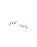 14K Gold 5 Crystal Zigzag Studs