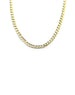 14K Gold 5.5mm Flat Open Cuban Chain