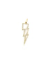 14K Gold Cut Out Diamond Lightning Bolt Charm