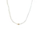 14K Gold Diamond Ball Silver Zircon Necklace