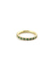 14K Gold Alternating Emerald Diamond Eternity Ring