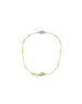 14K Gold Evil Eye Dot Station Chain Bracelet