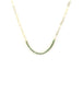 14K Gold Mini Emerald Tennis Paper Clip Necklace