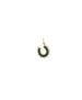 14K Gold Small Malachite Horseshoe Charm