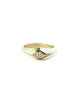 14K Yellow Gold .3ct Marquise Diamond Signet Ring