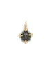14K Gold Two Tone Ornate Cross Charm