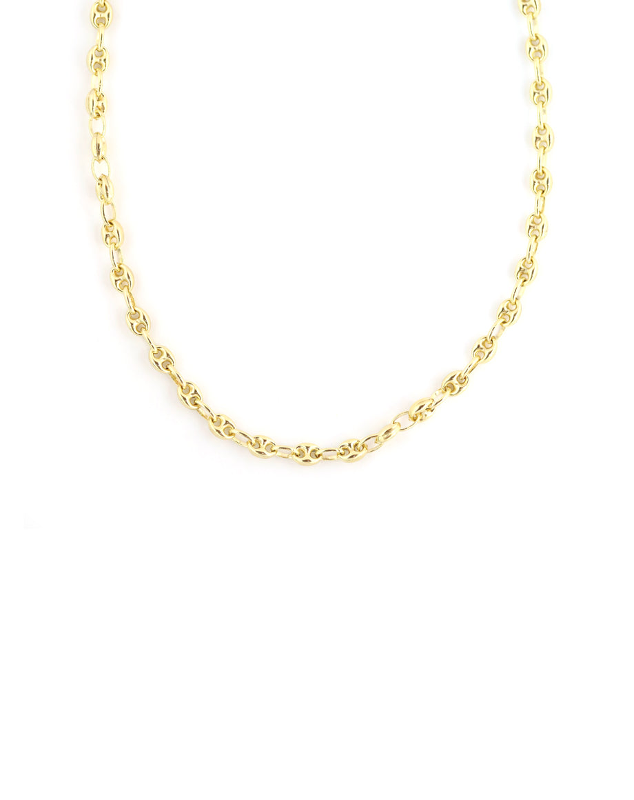 14K Gold XS Puffy Anchor Chain