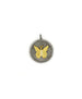 Large 14K Gold Two Tone Butterfly Coin