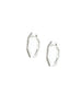 14K Gold Hexagon Point Diamond Huggie Hoops
