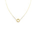 12mm 14K Gold Simple Lock Necklace