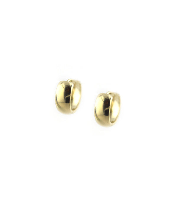 14K Gold 4mm Thick Huggies