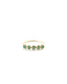 14K Gold 5 Emerald Diamond Ring