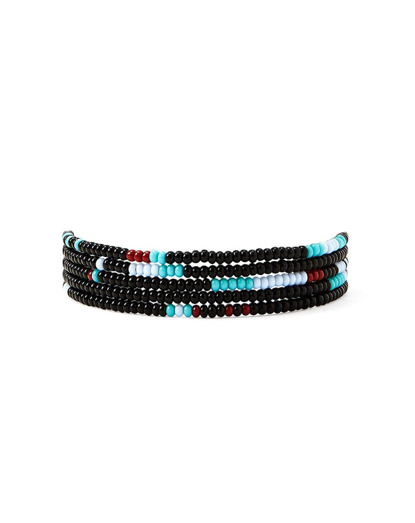 Chan Luu Black Seed Bead Wrap Bracelet