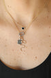 14K Gold Two Tone Ornate Cross Charm