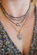 Lavender Gray Sapphire Bali Necklace
