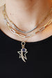 XXS 14K Gold Simple Gold Lock Necklace