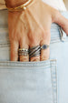 Silver Segmented Diamond Snake Wrap Ring