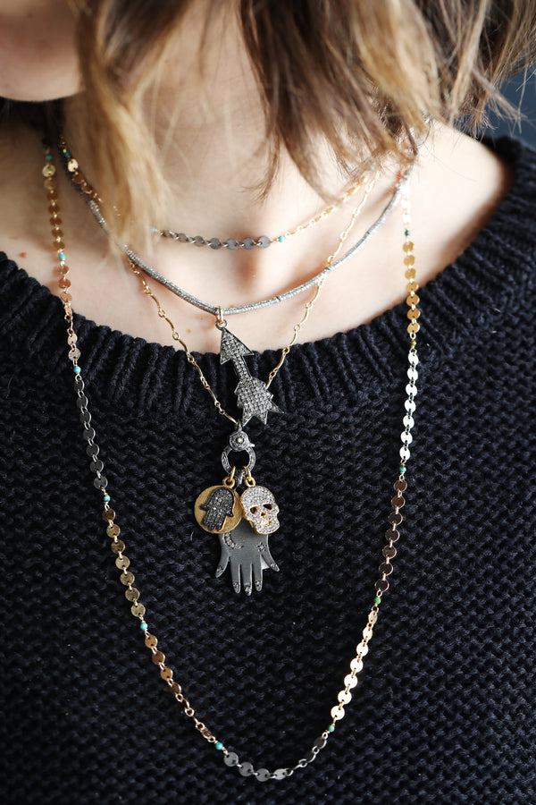 Diamond Skull Charm