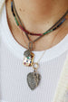 14K Gold Mix Shape Rainbow Stone Dog Tag