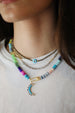 14K Gold Paper Clip Diamond Tennis Necklace