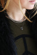 Silver Thin Diamond Choker