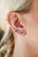 14K Gold Crystal Itty Bitty Flower Studs