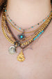 Turquoise Baguette Diamond Evil Eyelash Pendant