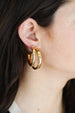 4mm Thick Gold Tube Hoops