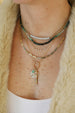 14k Mini Emerald Oval Diamond Charm