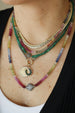 14K Gold 12mm Thick Gold Lock Necklace: Round Box Chain