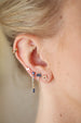 14K Gold Simple Lightning Bolt Stud