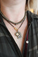 Luxe Pyrite Diamond Wheel Necklace