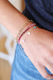 Ruby Ombre Bali Bracelet